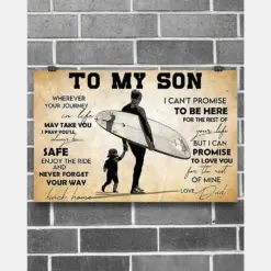 Surfing To My Son Horizontal Canvas And Poster | Wall Decor