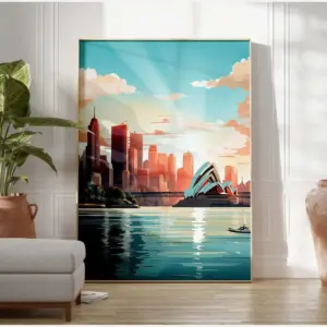 Sydney Impressions Matte Vertical Posters Art Sydney Cityscape Art Sydney Wall Art Matte Sydney Print Wall Decor