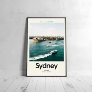 Sydney Poster – Oil Painting Technique | Oceanic Wall Art | & Printed Travel Prints | Animalistic Home Decor