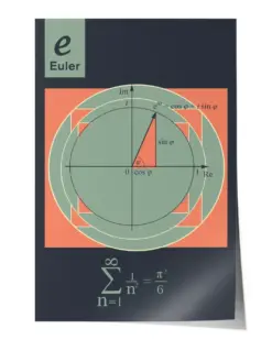 Infinite Series euler's Number math Geometry Concept - Satin Portrait Poster