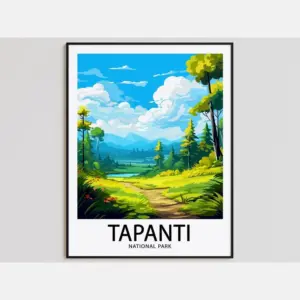 Taani Travel Poster Taani Print National Park Art Print Taani Gift Taani Wall Art Taani Artwork National Park Decor