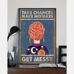 Take Chances Make Mistakes Get Messy Canvas Prints Vintage Wall Art Gifts Vintage Home Wall Decor Canvas