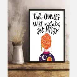 Take Changes Make Mistakes Get Messy Teacher Canvas Prints Vintage Wall Art Gifts Vintage Home Wall Decor Canvas