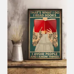 Tattoo Girl Loves Book Canvas Prints That'S What I Do Vintage Wall Art Gifts Vintage Home Wall Decor Canvas