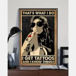 Tattooed Girl Canvas Prints That'S What I Do Vintage Wall Art Gifts Vintage Home Wall Decor Canvas