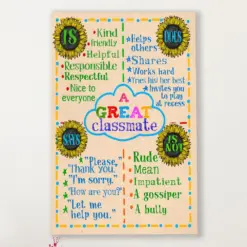 Teacher Classroom Canvas A Great Classmate | Student Wall Art Back To School Gift For Teacher