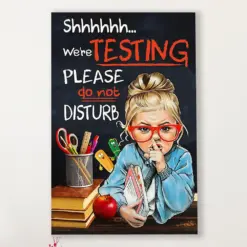 Teacher Classroom Canvas Do Not Disturb | Student Wall Art Back To School Gift For Teacher