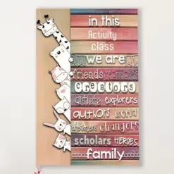 Teacher Classroom Canvas In This Actiuity Class | Student Wall Art Back To School Gift For Teacher