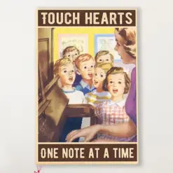 Teacher Classroom Canvas Touch Hearts One Note At A Time | Student Wall Art Back To School Gift For Teacher