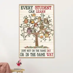 Teacher Classroom Canvas Wall Art | Every Student Can Learn | Back To School Gift For Teacher