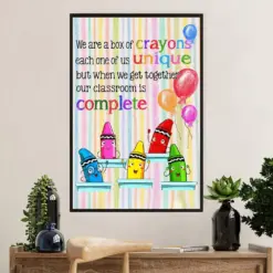Teacher Classroom Poster | Box Of Crayons | Wall Art Back To School Gift For Teacher