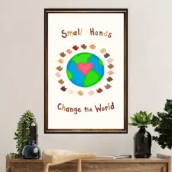 Teacher Classroom Poster | Different Colors Change The World | Wall Art Back To School Gift For Teacher