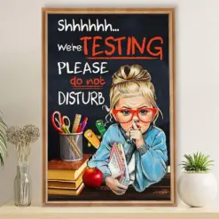 Teacher Classroom Poster Do Not Disturb | Student Wall Art Back To School Gift For Teacher