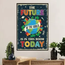 Teacher Classroom Poster | Student - The Future Of The World | Wall Art Back To School Gift For Teacher