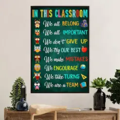 Teacher Classroom Poster | Students In This Classroom | Wall Art Back To School Gift For Teacher