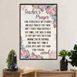 Teacher Classroom Poster | Teacher'S Prayer | Wall Art Back To School Gift For Teacher