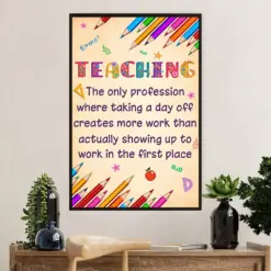 Teacher Classroom Poster | Teaching Profession | Wall Art Back To School Gift For Teacher