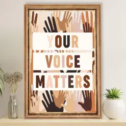 Teacher Classroom Poster Your Voice Matters | Student Wall Art Back To School Gift For Teacher