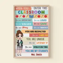 Teacher When You Enter This Classroom - Personalized Canvas Print - Poster & Canvas