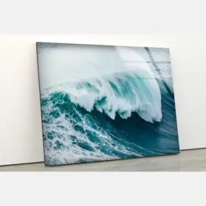 Tempered Glass Wall Office Wall Wave Wall Beach Wall Art Wave Wall Wall Decor