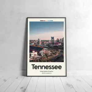 Tennessee Poster – Oil Painting Technique | United States Wall Art | & Printed Travel Prints | Animalistic Home Decor