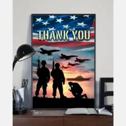 Thank All Veterans Canvas Prints Vintage Wall Art Gifts Vintage Home Wall Decor Canvas