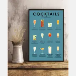 The Classic Cocktails Canvas Prints Vintage Wall Art Gifts Vintage Home Wall Decor Canvas