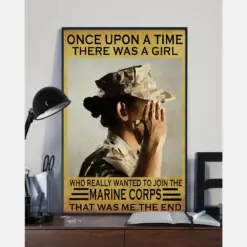 The Girl Joined The Usmc Canvas Prints Once Upon A Time Vintage Wall Art Gifts Vintage Home Wall Decor Canvas