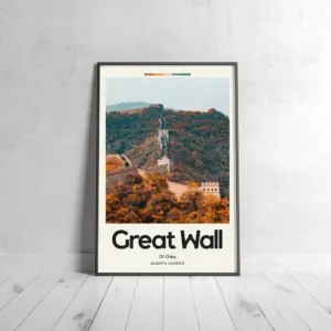 The Great Wall Of China Poster – Oil Painting Technique | Wonder Wall Art | & Printed Travel Prints | Animalistic Home Decor