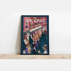 The New Yorker Magazine Cover Print The New Yorker Poster Magazine Cover Christmas Decor Vintage Art Print Home Decor