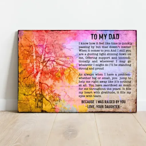 To My Dad Gift From Daughter Father's Day Poster, Canvas