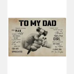 To My Dad I Know It'S Not Easy For A Man To Raise A Child, Gift For Lawyer, Lanscape Poster And Canvas Birthday Gift Home Decor Wall Art