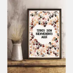 Todos Son Bienvenidos Equality Civil Rights Canvas Prints Wall Art Gifts Support Black Lives Matter Vintage Home Wall Decor Canvas