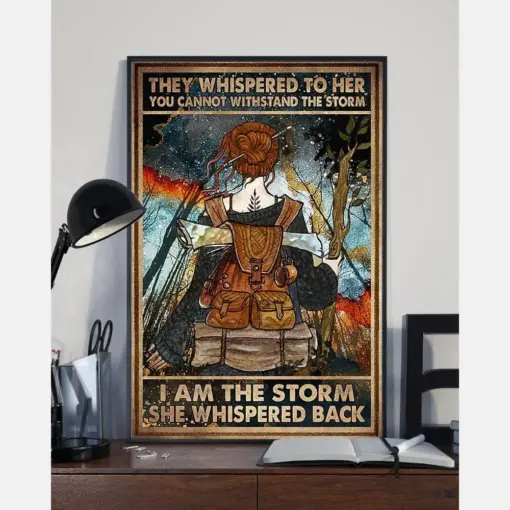 Travel Girl Poster I Am The Storm Vintage Room Home Decor Wall Art Gifts Idea
