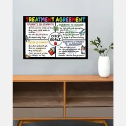 Treatment Agreement Landscape Poster & Canvas Gift For Student Teacher Decor Home Decor Wall Art Classroom Decor Back To School