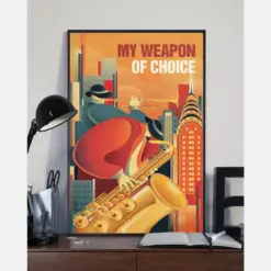 Trumpet Music Canvas Prints My Weapon Of Choice Vintage Wall Art Gifts Vintage Home Wall Decor Canvas