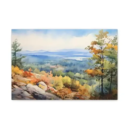 Vantage Point | Canvas Gallery Wraps Autumn Nature Landscape Vista View Wall Art Home Decorations Office Decorations Ai Art