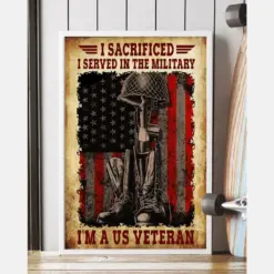 Veteran Canvas Prints I Served In The Military Vintage Wall Art Gifts Vintage Home Wall Decor Canvas