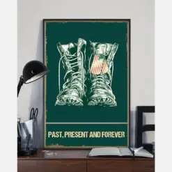 Veteran Combat Boots Canvas Prints Past Present And Forever Vintage Wall Art Gifts Vintage Home Wall Decor Canvas