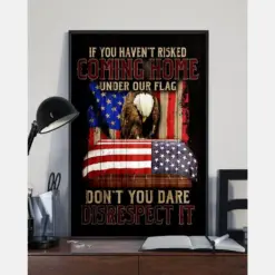 Veteran Eagle Poster Coming Home Under Our Flag Vintage Room Home Decor Wall Art Gifts Idea