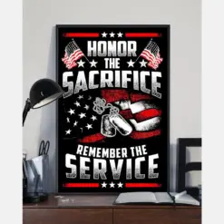 Veteran Honor The Sacrifice Poster Vintage Room Home Decor Wall Art Gifts Idea