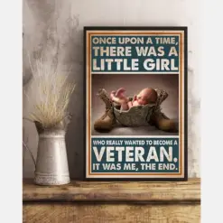 Veteran Poster Once Upon A Time There Was A Girl Vintage Room Home Decor Wall Art Gifts Idea