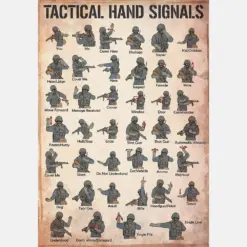 Veteran Tactical Hand Signals Vintage