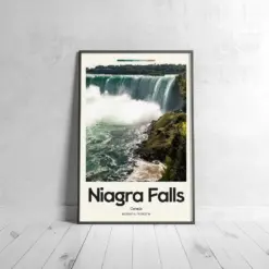 Viagra Falls Poster - Oil Painting Technique | Waterfalls Wall Art | & Printed Travel Prints | Animalistic Home Decor