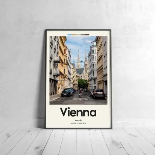 Vienna Poster - Oil Painting Technique | European Wall Art | & Printed Travel Prints | Animalistic Home Decor