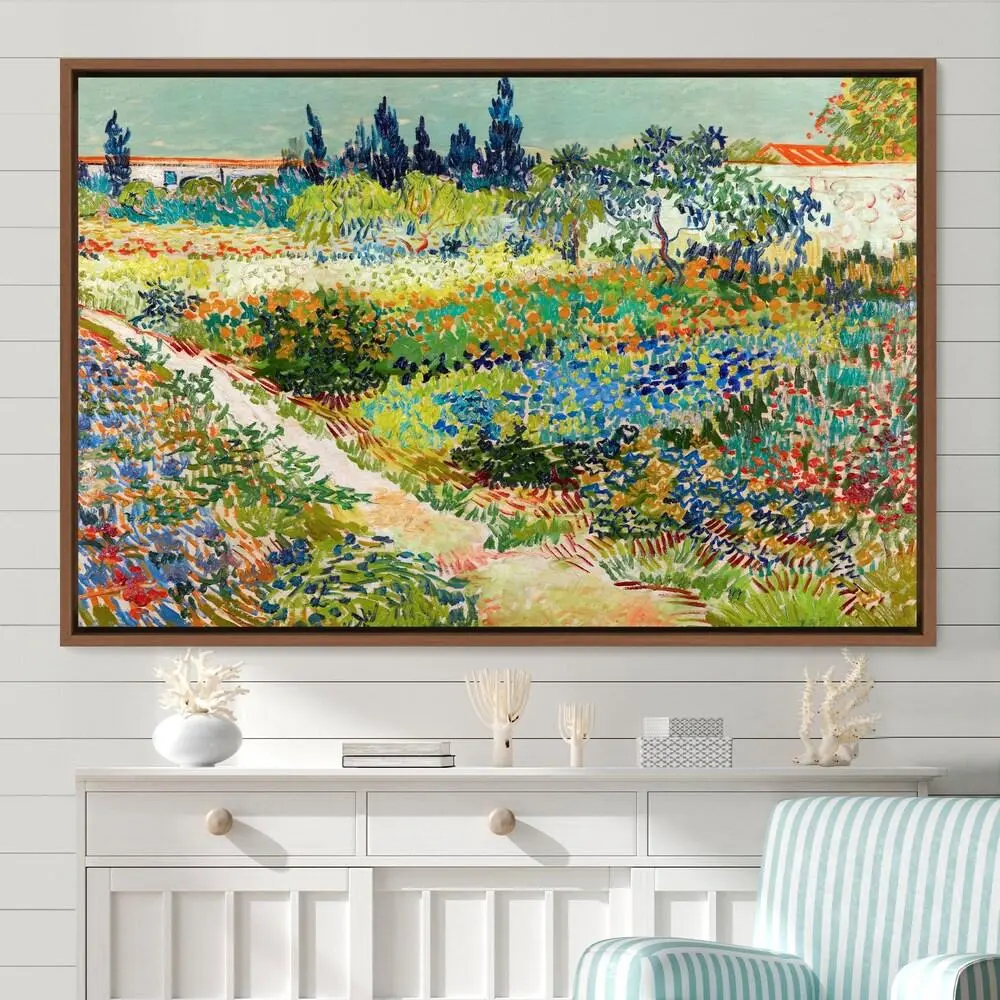 Vincent Van Gogh Garden In Ares Canvas Art Print Frame Large Wall Art Green Art Vintage Art Minimalist Art Gift Wall Decor Vincent Van Gogh Garden In Ares Canvas Art Print Frame Large Wall Art Green Art Vintage Art Minimalist Art Gift Wall Decor