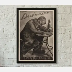 Vintage Alcohol Art Print De Drinker By Art Van Professionally Printed Poster