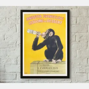 Vintage Alcohol Poster Print Evangelist Dessert Liquor Professionally Printed Advertising Poster