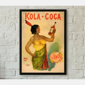 Vintage Alcohol Poster Print Kola Coca Alcohol Professionally Printed Advertising Poster