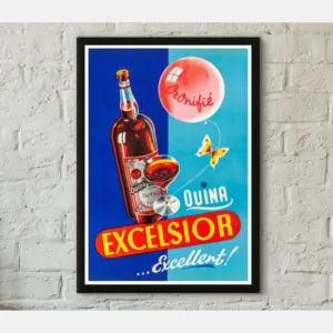 Vintage Alcohol Poster Print Quinn Excelsior Professionally Printed Advertising Poster